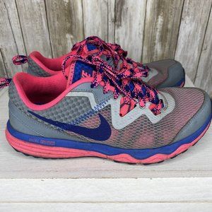 Nike Womens Dual Fusion Trail Running Shoes 2014 Gray Pink Mesh Size 7.5